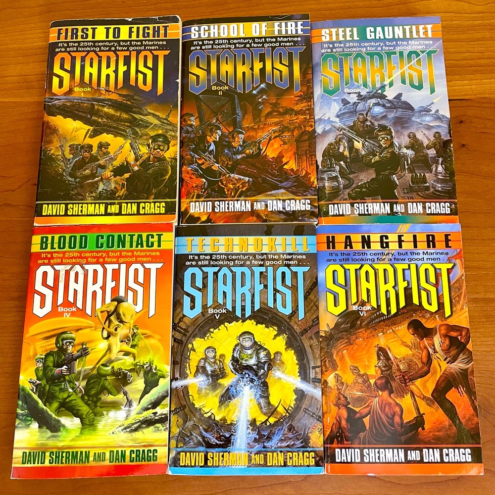 Starfist Novels Lot 1-6 Military Sci-Fi Book David Sherman Dan Cragg Marines War